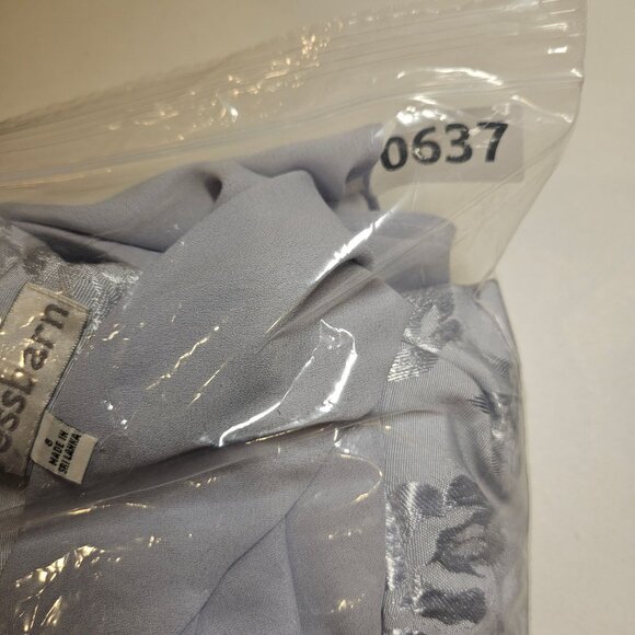 Dressbarn Womens 8 Formal light gray dress elegant brocade chiffon wedding Party - Picture 14 of 15